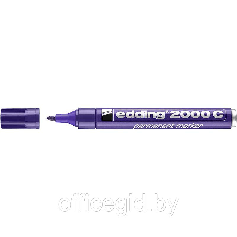 Маркер перманентный edding 2000C, рисования, круглый наконечник, заправляемый, 1.5-3 мм Фиолетовый, (10 шт/уп) - фото 1 - id-p204672085