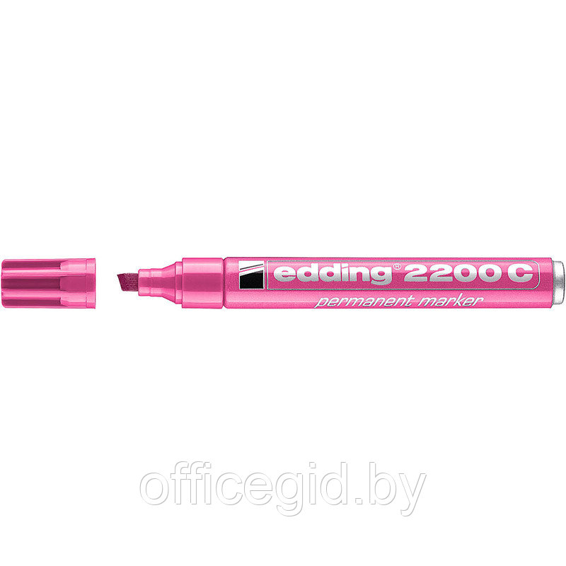 Маркер перманентный edding 2200, заправляемый, скошенный наконечник, 1-5 мм Розовый, (10 шт/уп) - фото 1 - id-p204672100