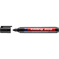 Маркер перманентный edding 300, круглый наконечник, 1.5-3 мм Черный, (10 шт/уп)