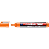 Маркер перманентный edding 300, круглый наконечник, 1.5-3 мм Оранжевый, (10 шт/уп)