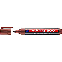 Маркер перманентный edding 300, круглый наконечник, 1.5-3 мм Коричневый, (10 шт/уп)