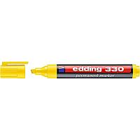 Маркер перманентный edding 330, скошенный наконечник, 1-5 мм Желтый, (10 шт/уп)