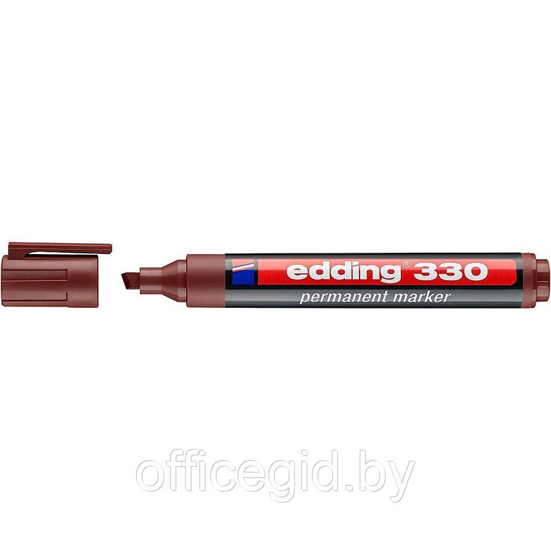 Маркер перманентный edding 330, скошенный наконечник, 1-5 мм Коричневый, (10 шт/уп) - фото 1 - id-p204672141