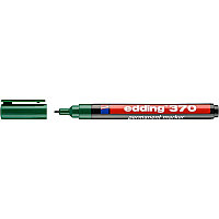 Маркер перманентный edding 370, круглый наконечник, 1 мм Зеленый, (10 шт/уп)