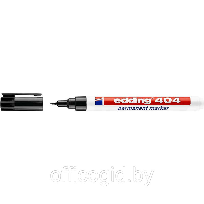 Маркер перманентный edding 404, круглый наконечник, 0.75 мм Черный, (10 шт/уп) - фото 1 - id-p204672175