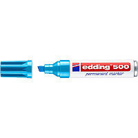 Маркер перманентный edding 500, скошенный наконечник, 2-7 мм Голубой, (10 шт/уп)