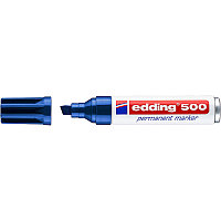 Маркер перманентный edding 500, скошенный наконечник, 2-7 мм Синий, (10 шт/уп)