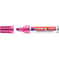 Маркер перманентный edding 500, скошенный наконечник, 2-7 мм Розовый, (10 шт/уп)