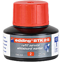 Чернила для заправки бордмаркеров edding BTK25, пигментные, капиллярная система, 25 мл Красный, (10 шт/уп)
