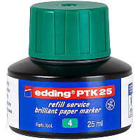 Чернила для заправки пигментных маркеров edding PTK25, капиллярная система, 25 мл Зеленый, (10 шт/уп)