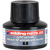 Чернила для заправки бордмаркеров edding RBTK25, пигментные, капиллярная система, 25 мл Черный, (10 шт/уп)