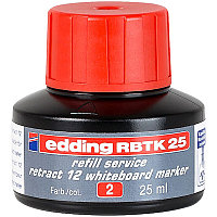 Чернила для заправки бордмаркеров edding RBTK25, пигментные, капиллярная система, 25 мл Красный, (10 шт/уп)