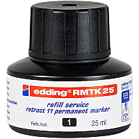 Чернила для заправки маркеров e-11 edding RMTK25, перманентные, капиллярная система, 25 мл Черный, (10 шт/уп)
