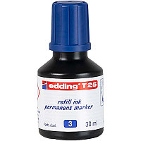 Чернила для заправки перманентных маркеров edding T25, флакон-капельница, 30 мл Синий, (10 шт/уп)