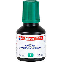 Чернила для заправки перманентных маркеров edding T25, флакон-капельница, 30 мл Зеленый, (10 шт/уп)