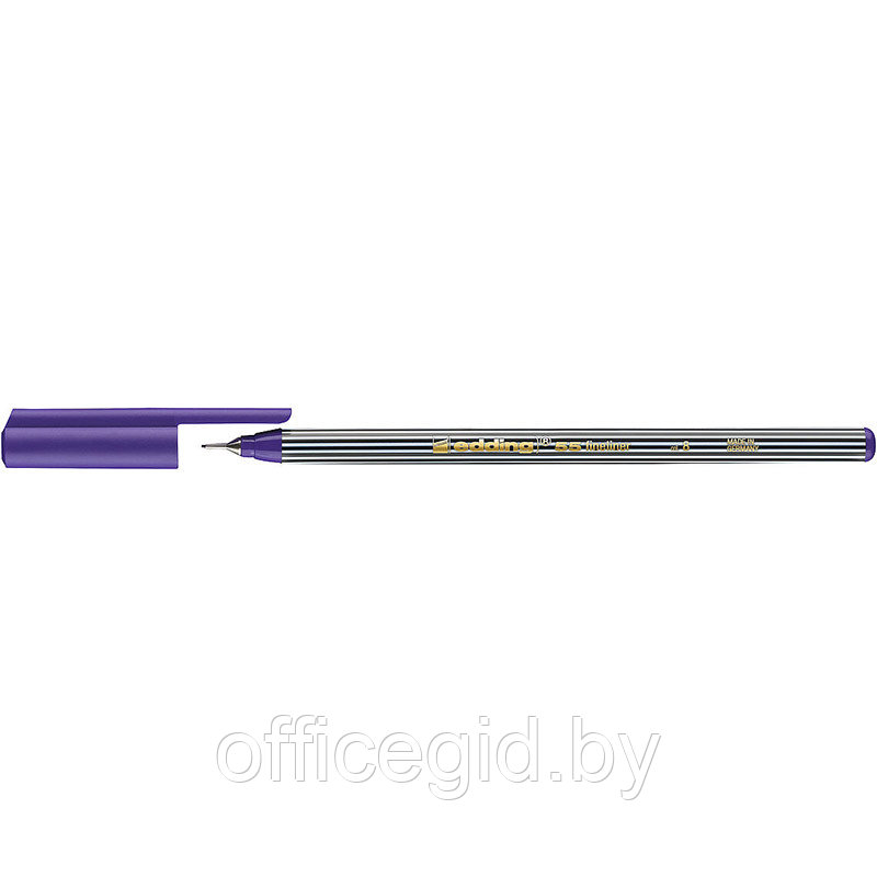 Линер edding 55, для бумаги и картона, пластиковый наконечник, 0.3 мм Фиолетовый, (10 шт/уп) - фото 1 - id-p204672513