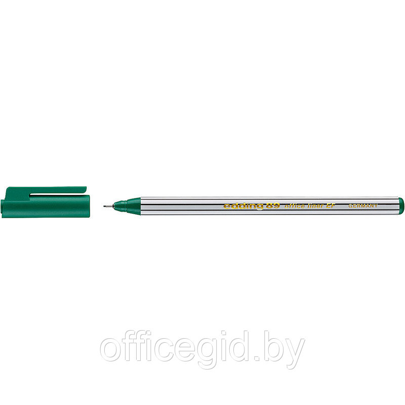 Линер edding 89, круглый наконечник, 0.3 мм, EF Зеленый, (10 шт/уп) - фото 1 - id-p204672523