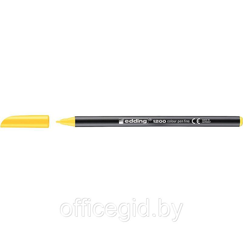 Фломастер для рисования edding 1200, круглый наконечник, 1 мм Желтый, (10 шт/уп) - фото 1 - id-p204672567