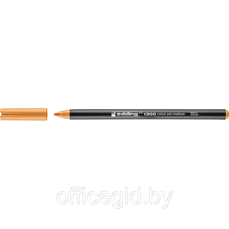 Фломастер для рисования edding 1300, круглый наконечник, 2 мм Светло-оранжевый, (10 шт/уп) - фото 1 - id-p204672597
