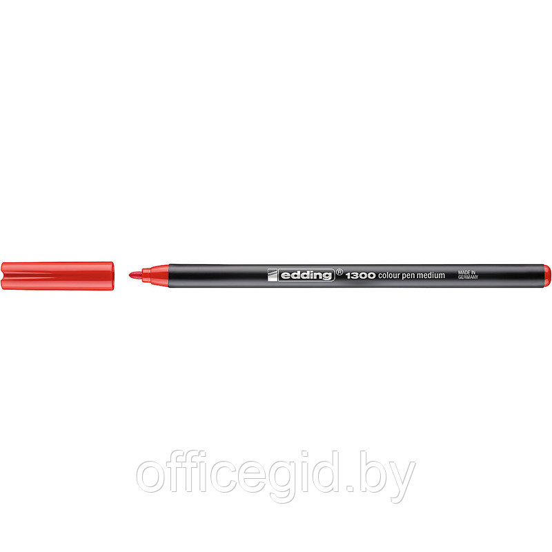 Фломастер для рисования edding 1300, круглый наконечник, 2 мм Красный, (10 шт/уп) - фото 1 - id-p204672601