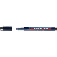 Ручка капиллярная edding 1800, для черчения, круглый наконечник, 0.1-0.5 мм, блистер 0.3 мм, (10 шт/уп)