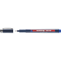 Ручка капиллярная edding 1800, для черчения, круглый наконечник, 0.3 мм Синий, (10 шт/уп)