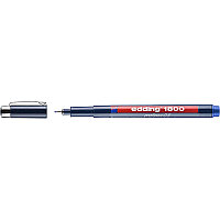 Ручка капиллярная edding 1800, для черчения, круглый наконечник, 0.5 мм Синий, (10 шт/уп)