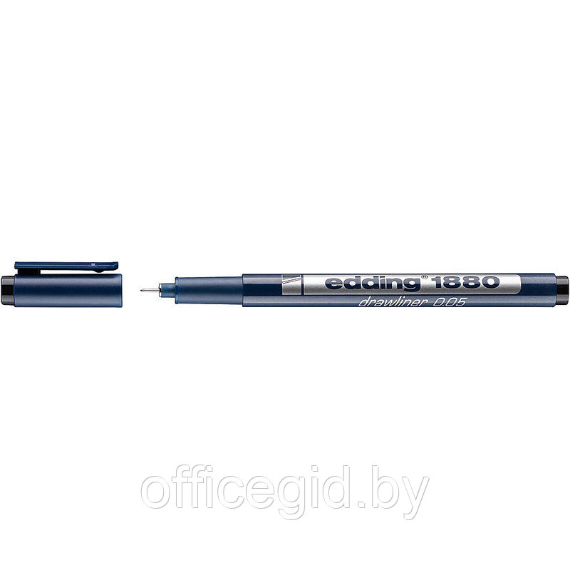 Ручка капиллярная edding 1880 drawliner, для эскизов, круглый наконечник, 0.05-0.8 мм, черный 0.05 мм, (10 - фото 1 - id-p204672679