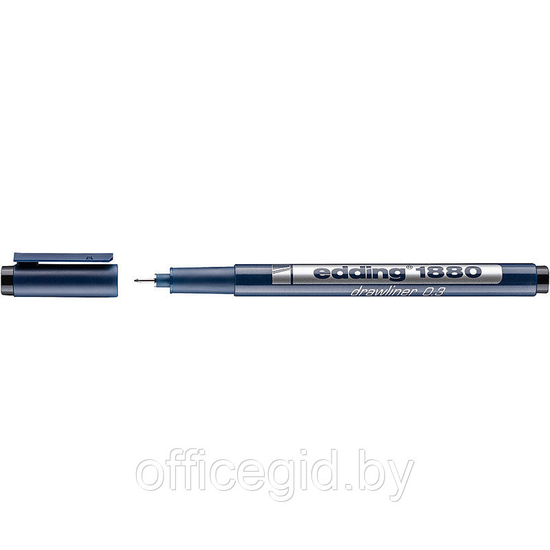Ручка капиллярная edding 1880 drawliner, для эскизов, круглый наконечник, 0.05-0.8 мм, черный 0.3 мм, (10 - фото 1 - id-p204672682
