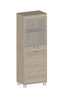 Шкаф-пенал с витриной Лером Мелисса ШК-2885-ГС (гикори джексон светлый)