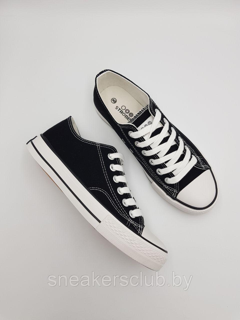 Кеды Strobbs(Converse) мужские / черные/весенние/летние - фото 2 - id-p204682373