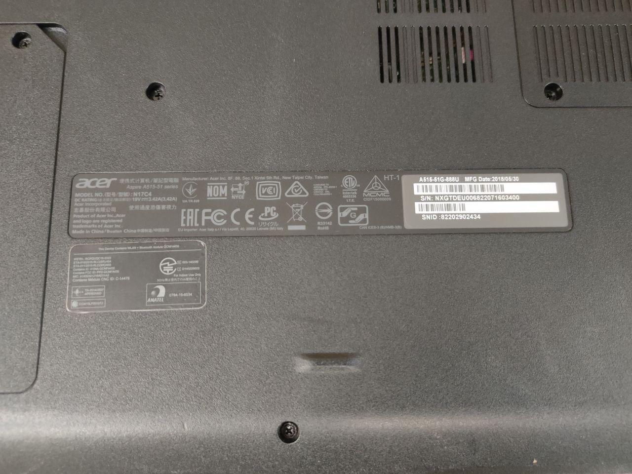 СКИДКА Ноутбук Acer Aspire 5 A515-51G-888U NX.GTDEU.006 (а.37-033717) - фото 10 - id-p204682484