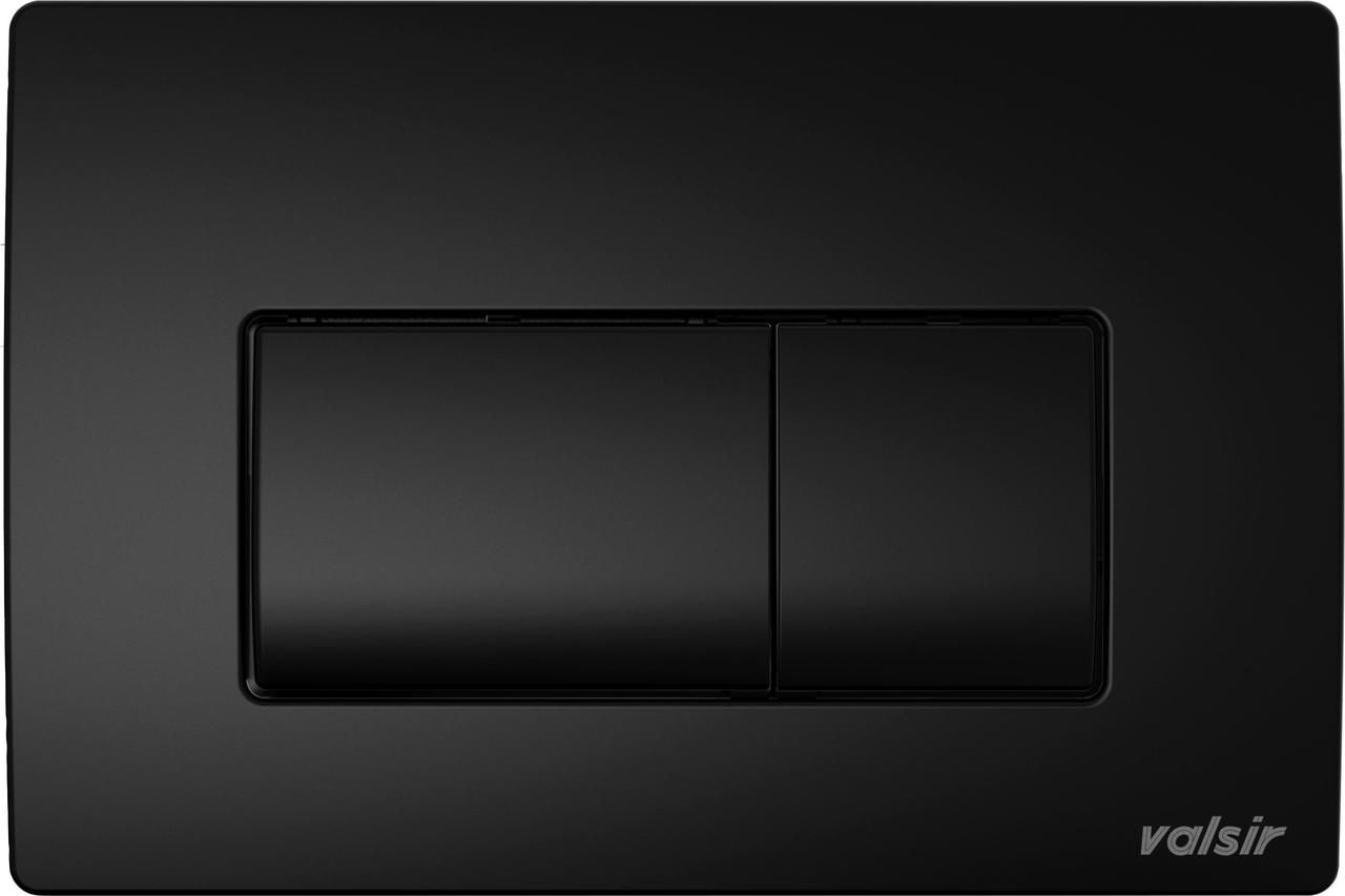 Пластиковая панель смыва Valsir P1 (цвет черный матовый) механ., Италия