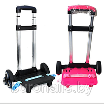 Cъемная тележка (мобильные колеса) для сумок (цвета розовый и черно-синий), фото 2