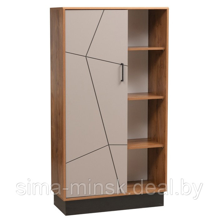 Шкаф комбинированный «Гамма» 54.06, 854×360×1575 мм, цвет таксония / чёрный / ПВХ грей - фото 1 - id-p204699278