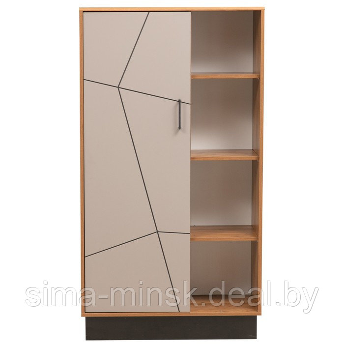 Шкаф комбинированный «Гамма» 54.06, 854×360×1575 мм, цвет таксония / чёрный / ПВХ грей - фото 3 - id-p204699278