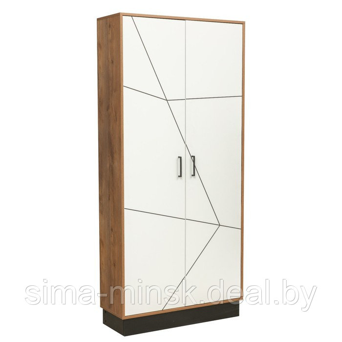 Шкаф комбинированный «Гамма» 54.14, 954×360×2075 мм, цвет таксония / чёрный / ПВХ белый - фото 1 - id-p204699288