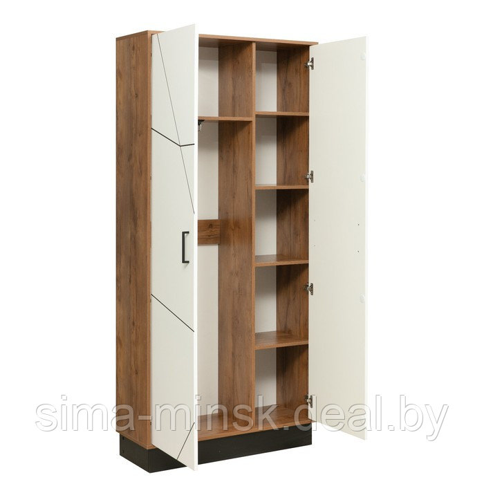 Шкаф комбинированный «Гамма» 54.14, 954×360×2075 мм, цвет таксония / чёрный / ПВХ белый - фото 2 - id-p204699288