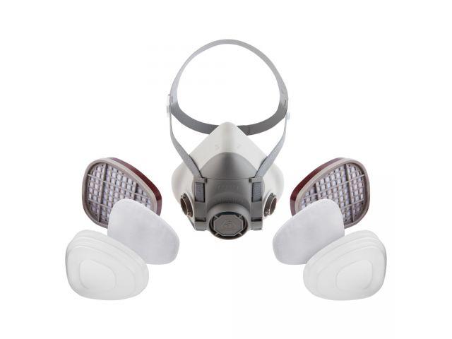 Полумаска 5500Р с фильтрами 6510 А1 с предфильтрами и с держателями Jeta Safety (комплект) (р-р L, для защиты