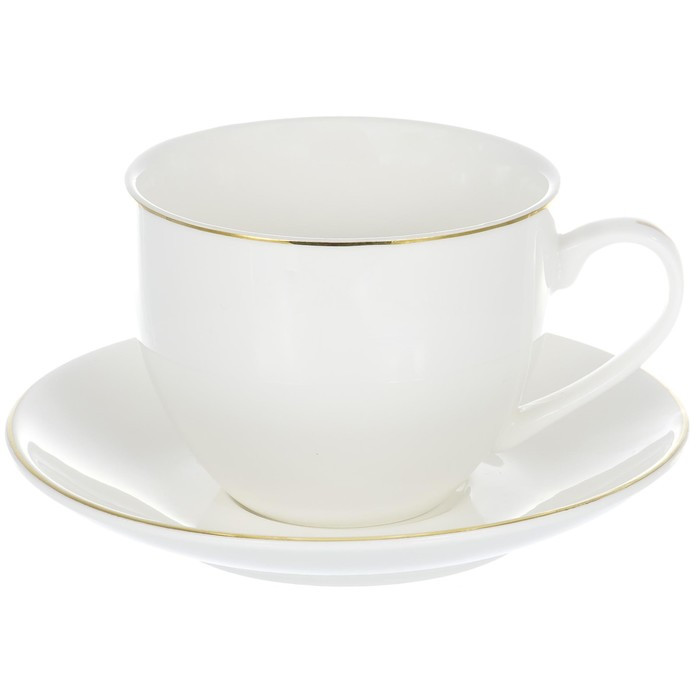 Чайный набор Balsford «Грация шелк», 12 предметов, 220 мл, декор белый с золотом - фото 2 - id-p204702128