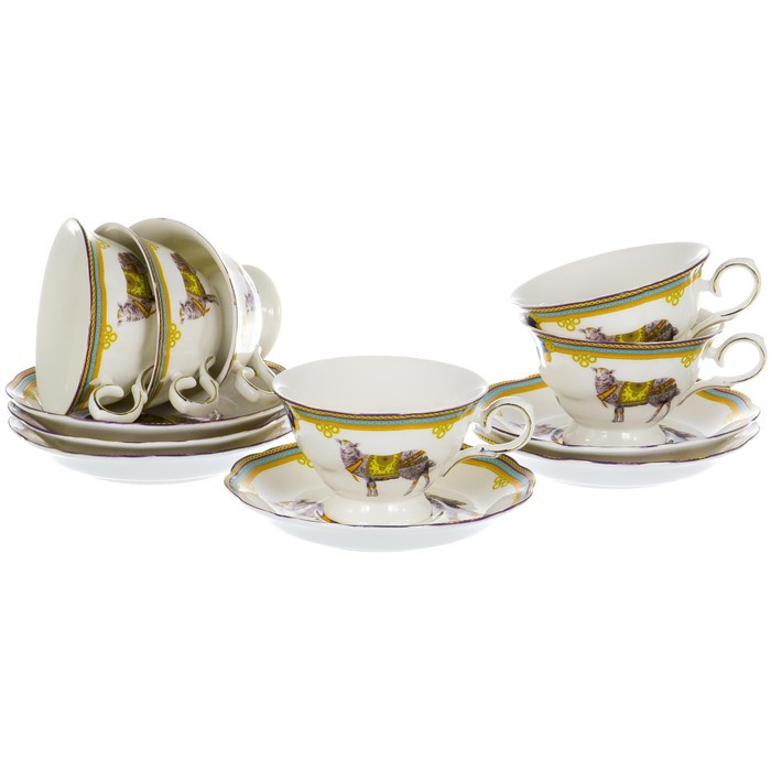 Чайный набор Olaff Jade porcelain, 12 предметов, 200 мл - фото 1 - id-p204702131