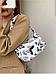 Сумка клатч вечерний с бабочками MalaGa белая женская маленькая сумочка багет светлая для телефона, фото 3