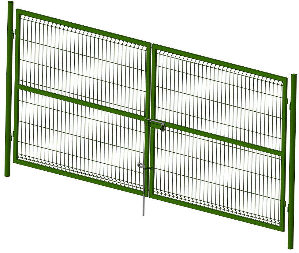 Каркас ворот с 3Д (3.5*1,7м) ПП 6005 - фото 3 - id-p204702822