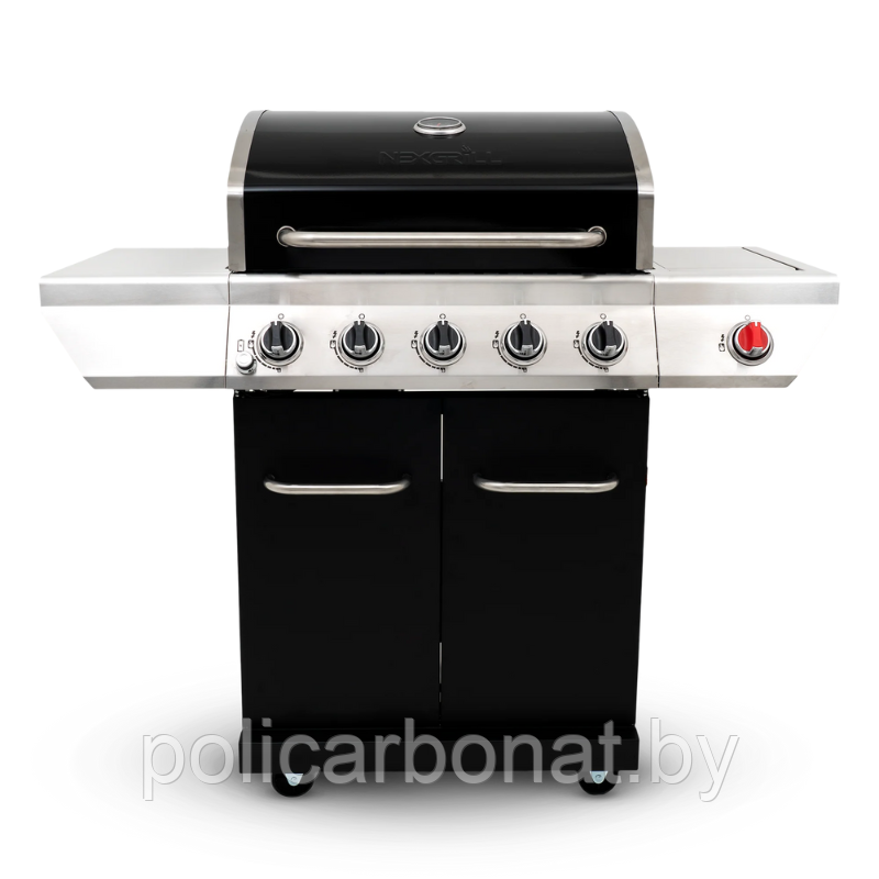 Гриль газовый Nexgrill Gourmet Plus 5B + SSB, черный - фото 1 - id-p204702807