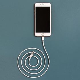 REXANT (18-0000) USB-Lightning кабель для iPhone/PVC/white/1m/REXANT/ ОРИГИНАЛ (чип MFI)