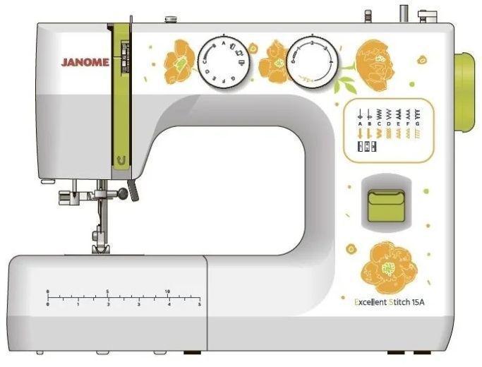 Швейная машина Janome Excellent Stitch 15A белый - фото 1 - id-p203605414