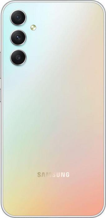 Смартфон Samsung Galaxy A34 5G 8/256Gb, SM-A346E, серебристый - фото 3 - id-p204473138