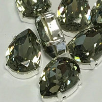 Стразы в оправе капля Black Diamond 3003 13 x 18 mm