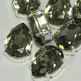 Стразы в оправе капля Black Diamond 3003 13 x 18 mm - фото 1 - id-p204712662