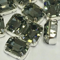 Пришивные стразы в оправах Black Diamond прямоугольник 3008